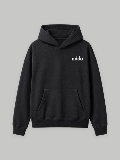 odda black hoodie front