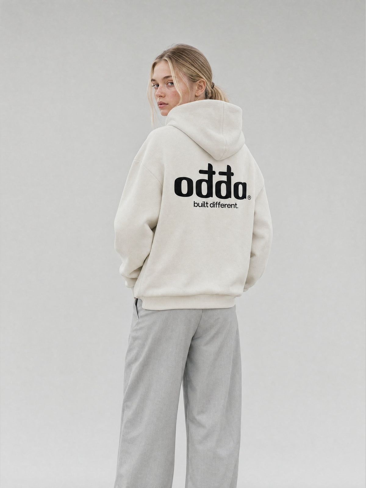 Odda Boxy Fit Hoodie Off White